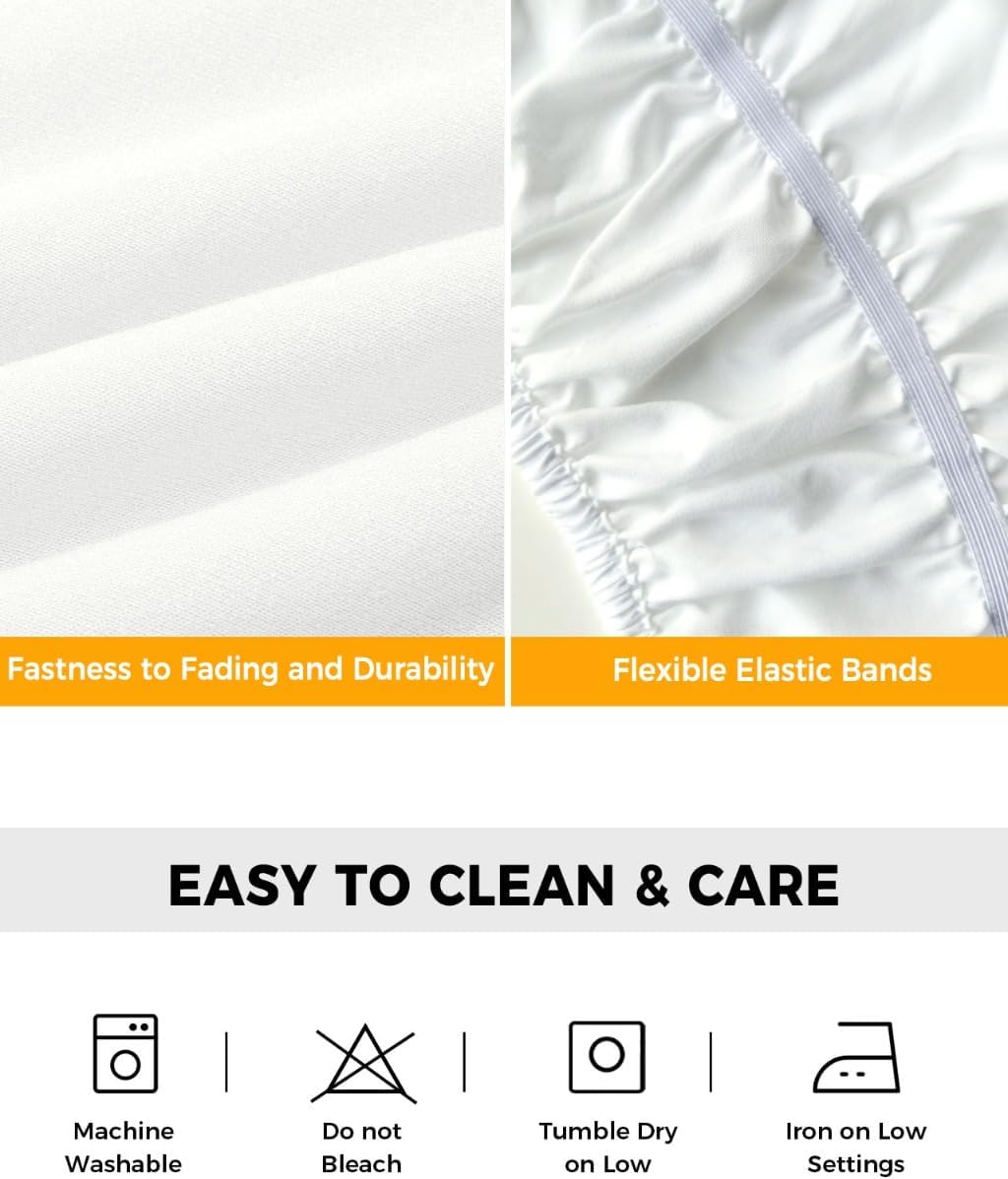Summer Lemon Bed Skirt Queen Size 16 Inch Drop, Adjustable Elastic Wrap Around Bed Skirts Easy Fitting Dust Ruffle Bedskirt Bed Frame Cover Watercolor Yellow Blue Garden Floral