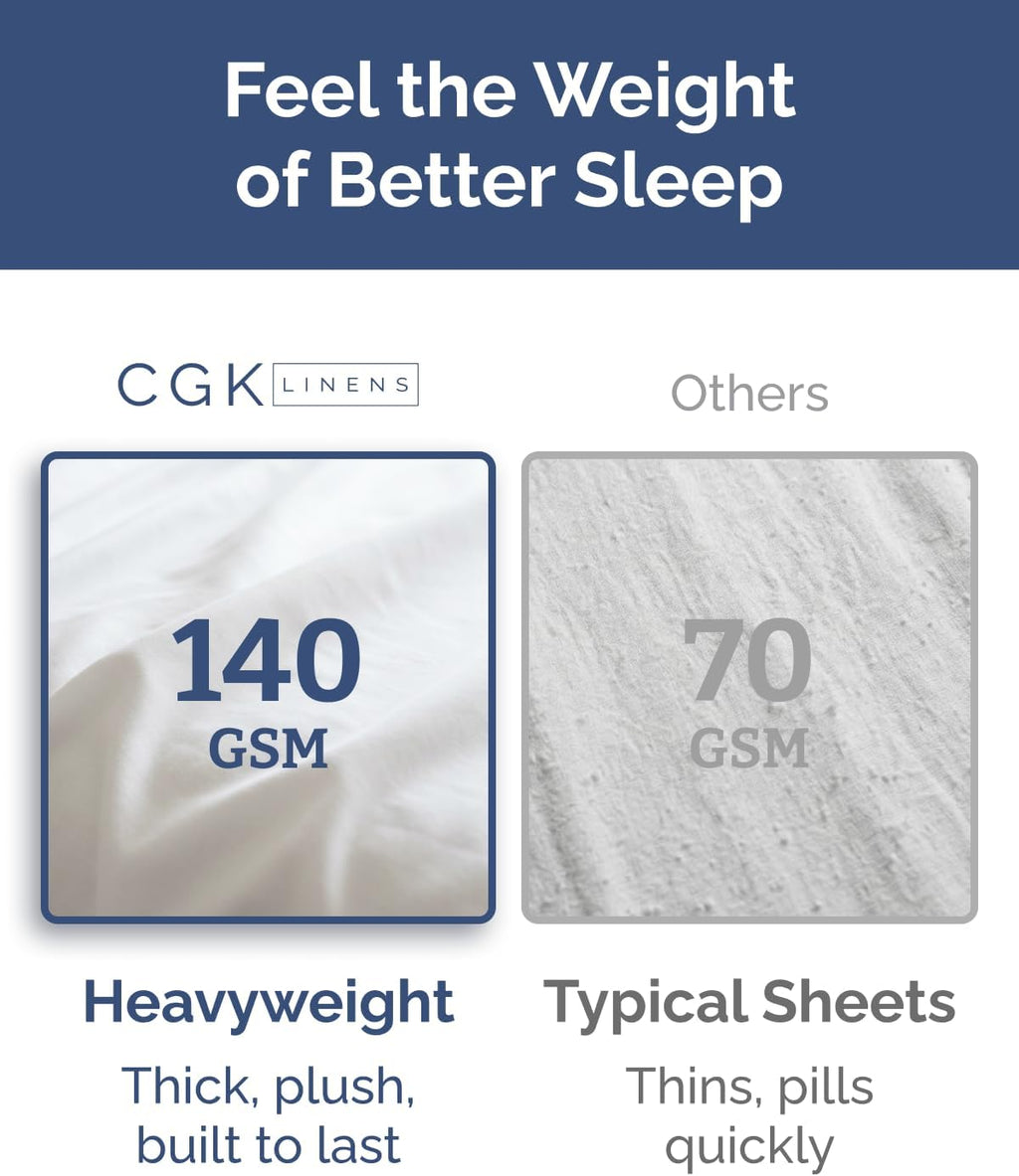 Extra Thick Heavyweight King Size, Embroidery Sheet Set - Butter Yellow
