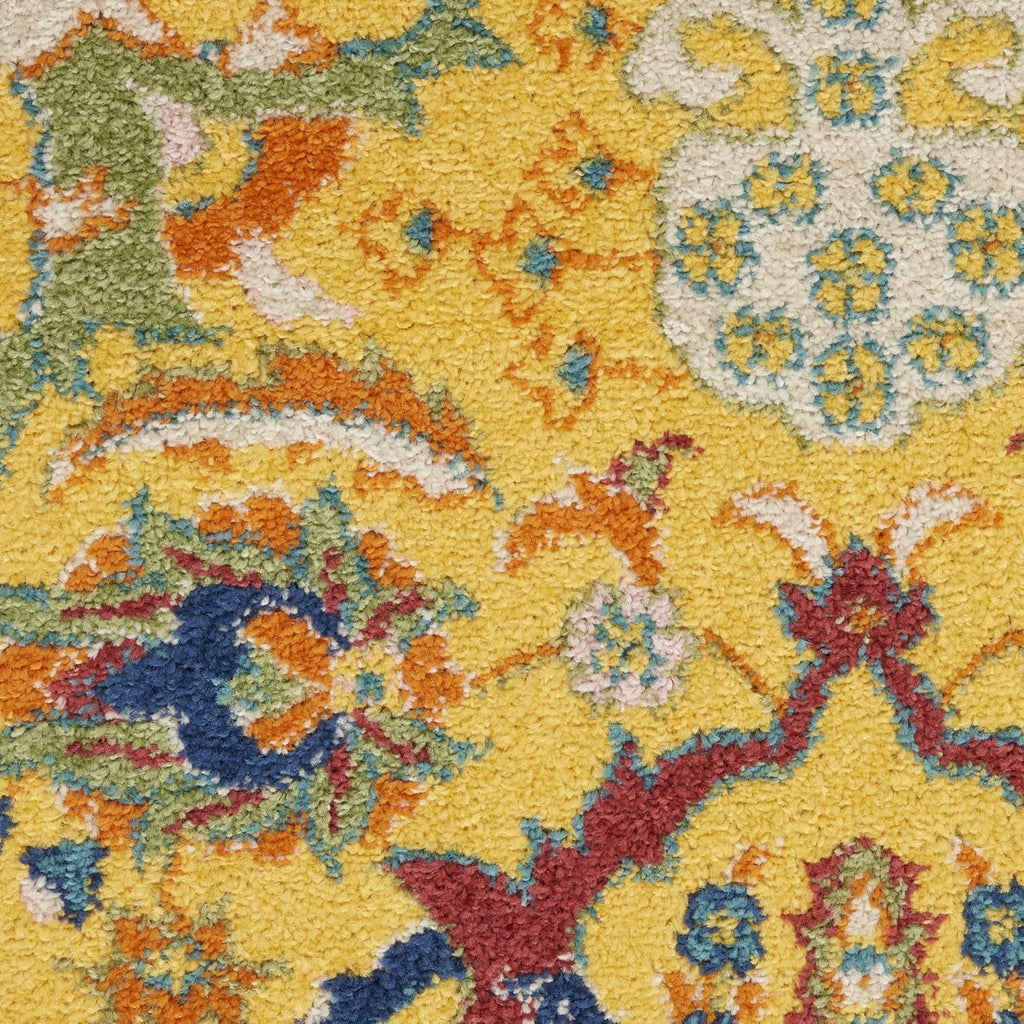 Allur Yellow Multicolor 4' x 6' Area Rug - Easy Clean, Non Shedding, Bed Room, Living Room, Dining Room, Kitchen (4' x 6')