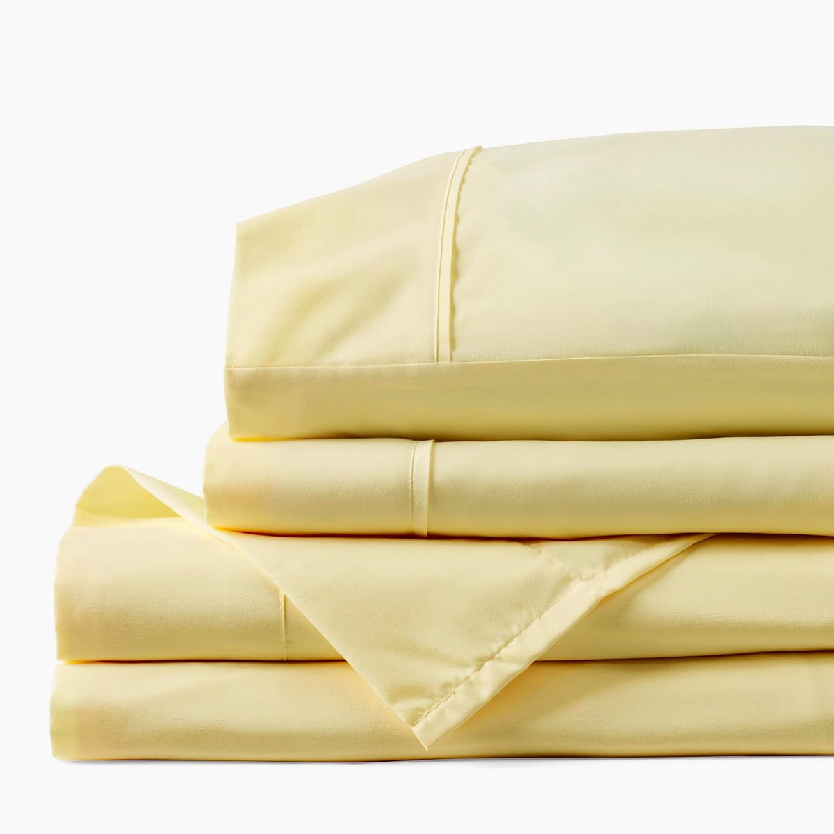 Cooling Bed Sheets (Split King, Buttercream Yellow)